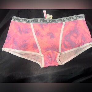 Victoria Secret PINK Boy Short brief tie dye size large New with tag